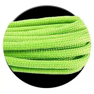 Lacets paracorde ronds en vert fluo pour vos chaussures