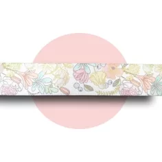 Lacets satin blanc fleurs poudrées  pour vos chaussures 2