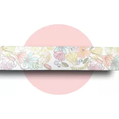 Lacets satin blanc fleurs poudrées&nbsp; pour vos chaussures 2