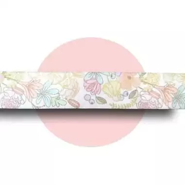 Lacets satin blanc fleurs poudrées  pour vos chaussures