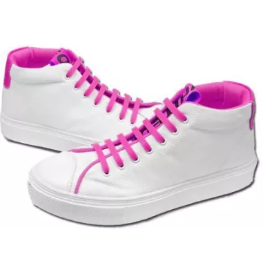 Lacets violets phosphorescents silicones élastiques et…