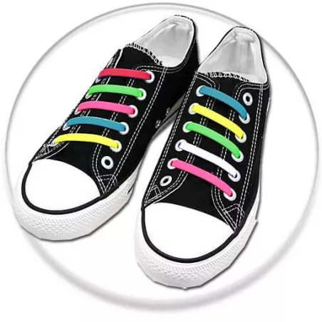 Lacets violets phosphorescents silicones élastiques et…