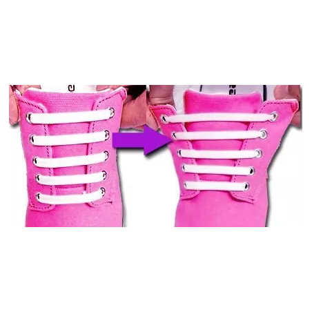 Lacets violets phosphorescents silicones élastiques et…