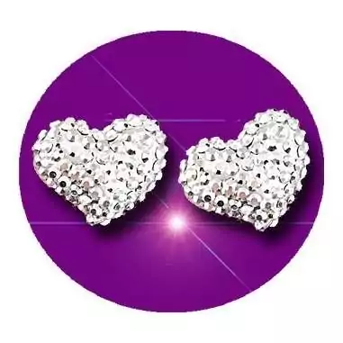 Envie de décorer vos chaussures ? Décorations coeurs facettes argenté