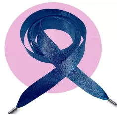 Lacets en satin bleu marine&nbsp;pailleté pour vos chaussures