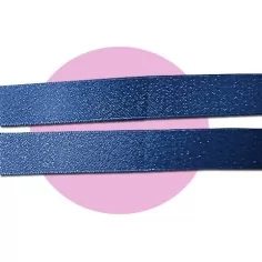 Lacets en satin bleu marine pailleté pour vos chaussures 2