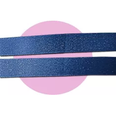 Lacets en satin bleu marine&nbsp;pailleté pour vos chaussures 2