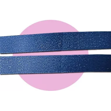 Lacets en satin bleu marine&nbsp;pailleté pour vos chaussures