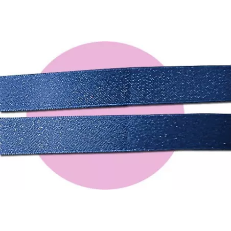 Lacets en satin bleu marine&nbsp;pailleté pour vos chaussures