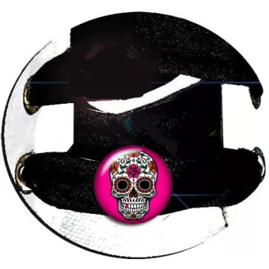 Décorations de lacets roses motif crâne calavera | LacetsFun