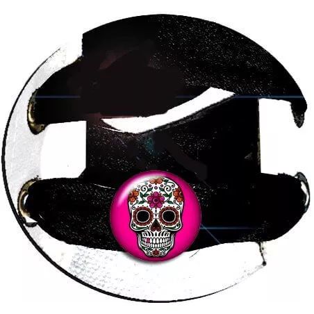 Décorations de lacets roses motif crâne calavera | LacetsFun