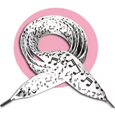 Lacets satin large&nbsp;blanc notes de musique pour vos…