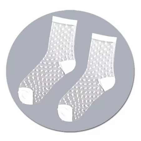 Chaussettes en voile avec pois blancs | LacetsFun en France