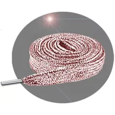 Lacets pailletés rose doux cuivré pour vos chaussures