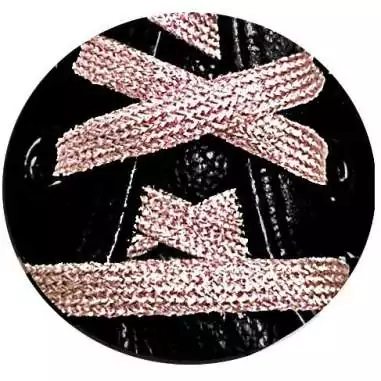 Lacets pailletés rose doux cuivré pour vos chaussures