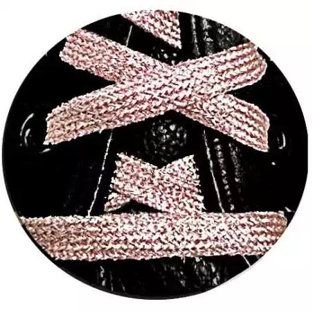 Lacets pailletés rose doux cuivré pour vos chaussures Lacets pailletés rose doux cuivré pour vos chaussures