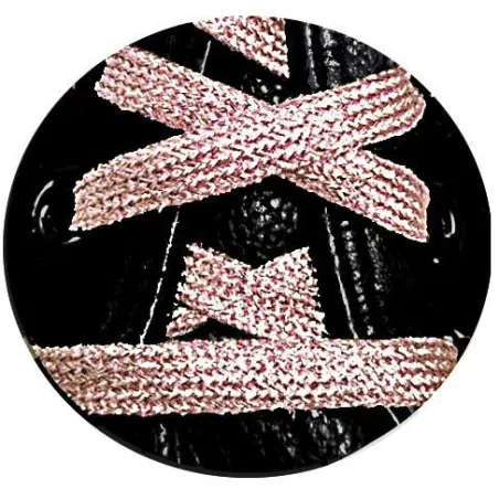 Lacets pailletés rose doux cuivré pour vos chaussures