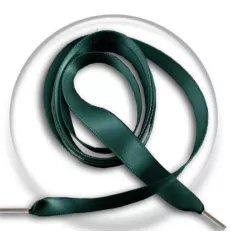 Lacets fins en satin vert&nbsp;anglais pour vos chaussures