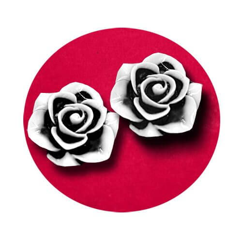 Set 2 décorations de lacets rose bicolore 3d