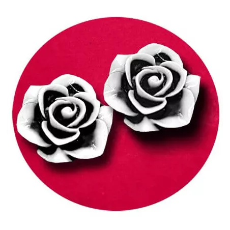Décorations de lacets forme de rose bicolore | LacetsFun