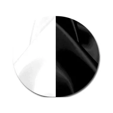 Lacets satin large noir&nbsp;gansé&nbsp;blanc pour vos chaussures