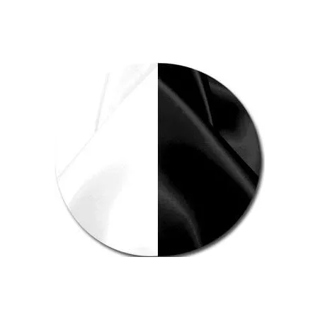 Lacets satin large noir&nbsp;gansé&nbsp;blanc pour vos chaussures