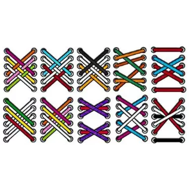 Lacets violets phosphorescents silicones élastiques et…