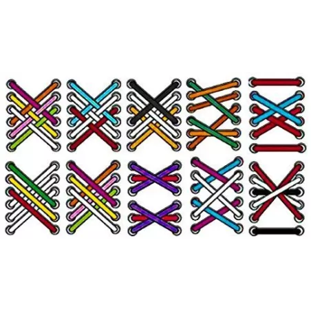 Lacets violets phosphorescents silicones élastiques et…