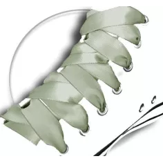 Lacets en satin kaki clair pour vos chaussures