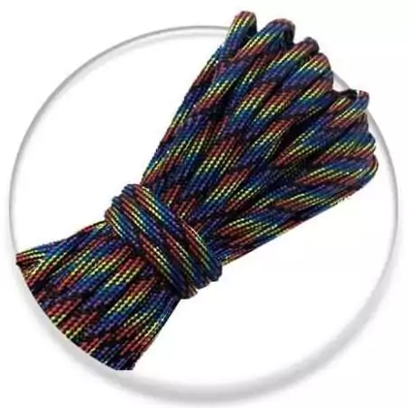 Lacets paracorde noirs & multicolores pour vos chaussures