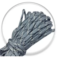 Lacets paracorde gris acier + noir pour vos chaussures