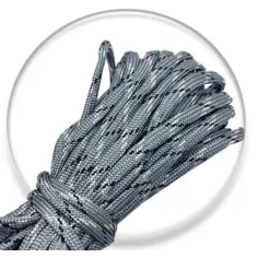Lacets paracorde gris acier&nbsp;+&nbsp;noir pour vos chaussures