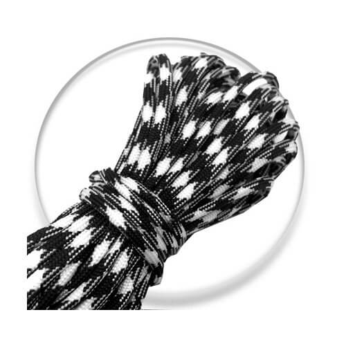 Lacets paracorde noir & blanc