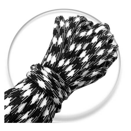 Lacets bicolores paracorde en noir blanc LacetsFun Lacets de
