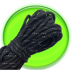 Lacets de chaussures noirs réflectifs, ronds, en couleur… 2