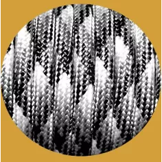 Lacets de chaussures noirs blancs bicolores ronds, en… 2