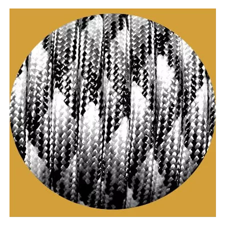 Lacets de chaussures noirs blancs bicolores ronds, en…