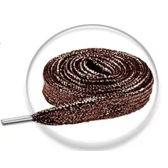 Lacets pailletés marron pour vos chaussures
