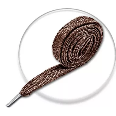 Lacets pailletés marron pour vos chaussures