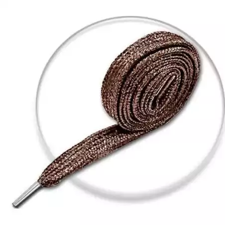 Lacets pailletés marron pour vos chaussures