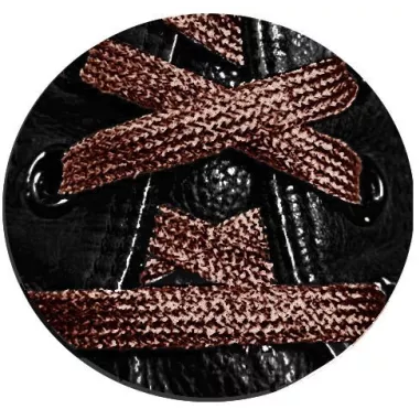 Lacets pailletés marron pour vos chaussures