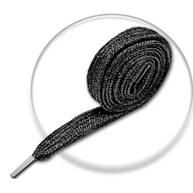 Lacets noirs paillettes pour vos chaussures