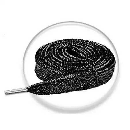 Lacets noirs paillettes pour vos chaussures Lacets noirs paillettes pour vos chaussures