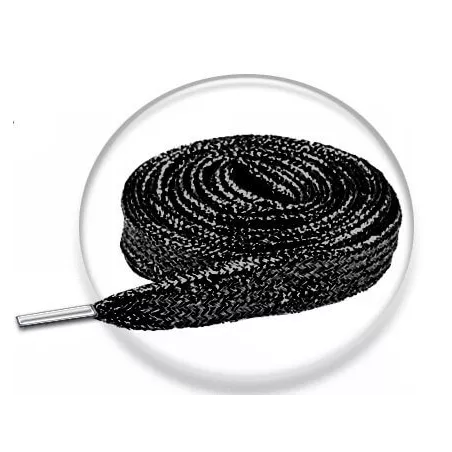 Lacets noirs paillettes pour vos chaussures