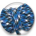 Lacets paracorde ronds camo bleu