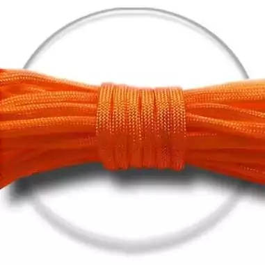 Lacets paracorde ronds orange vif pour vos chaussures