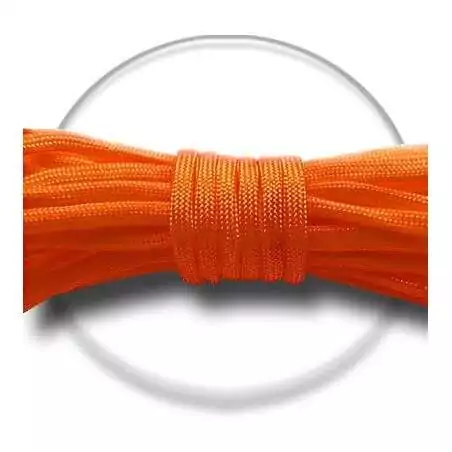 Lacets paracorde ronds orange vif pour vos chaussures