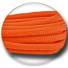 Lacets paracorde ronds orange vif pour vos chaussures 2