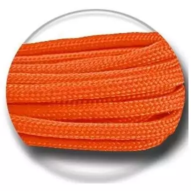 Lacets paracorde ronds orange vif pour vos chaussures