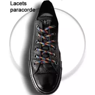 Lacets ronds paracorde blancs pour vos chaussures